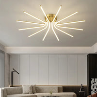 Plafonnier LED en cuivre au design contemporain