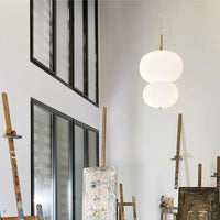 Lustre Nordique en Verre avec Suspension LED - Idéal pour une Décoration Tendance