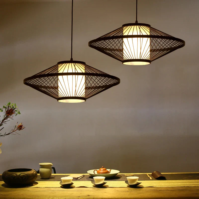 Lustre Bambou Tendance Zen Loft Japonais - Intérieur Élégant
