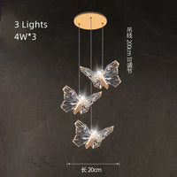 Suspension LED papillon design nordique moderne pour une décoration intérieure tendance