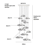 Suspension LED en verre design nordique Manta.