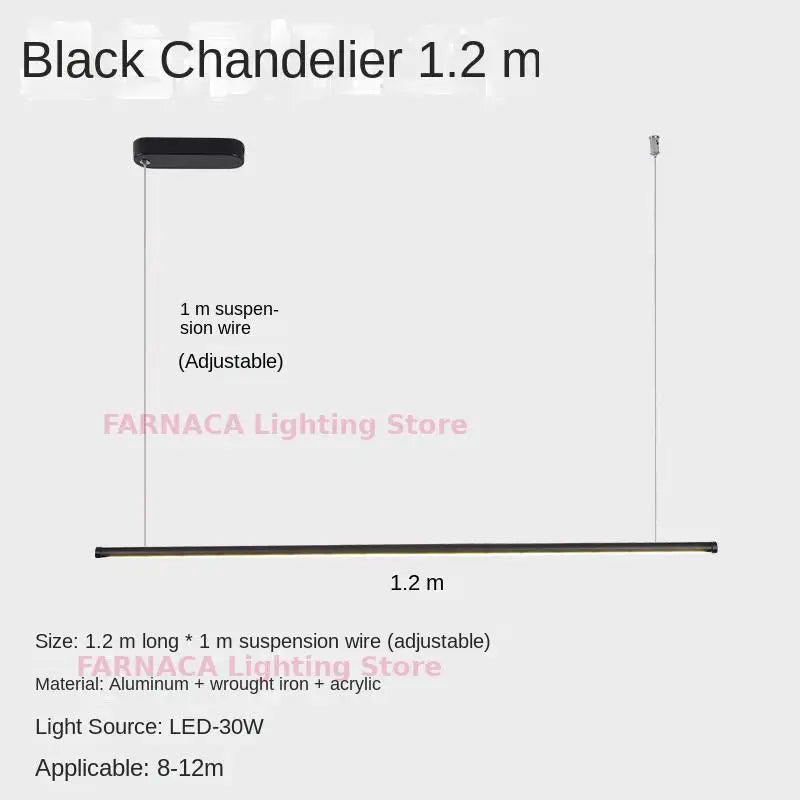 Lustre Nordique Minimaliste LED pour Restaurant et Bureau - Éclat Scandinave