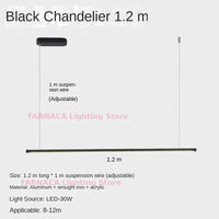 Lustre Nordique Minimaliste LED pour Restaurant et Bureau - Éclat Scandinave