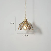 Suspension LED Nordique Verre Dore