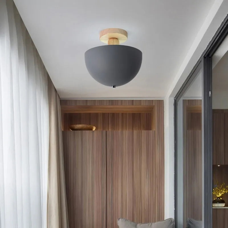 Plafonnier Bois Nordique LED Circulaire.