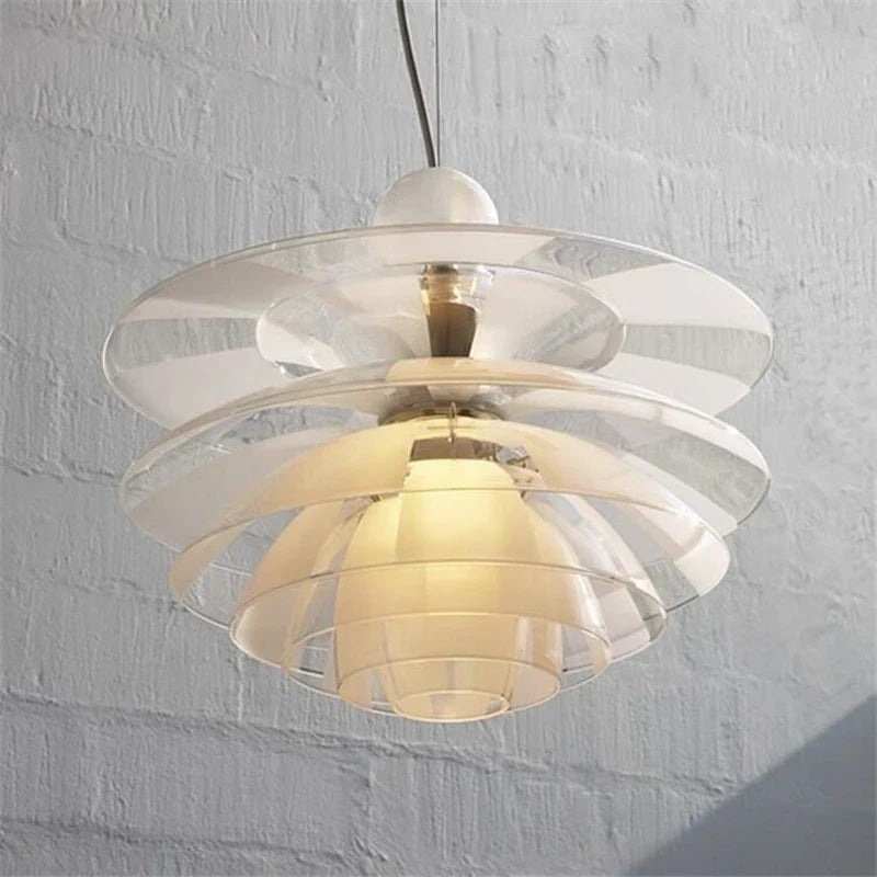 Lustre en acrylique/verre moderne LED "Pomme de Pin"