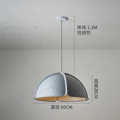 Suspension Éclairage acoustique Feutre Postmoderne Minimaliste Brandé pour Salon Chambre Salle à Manger