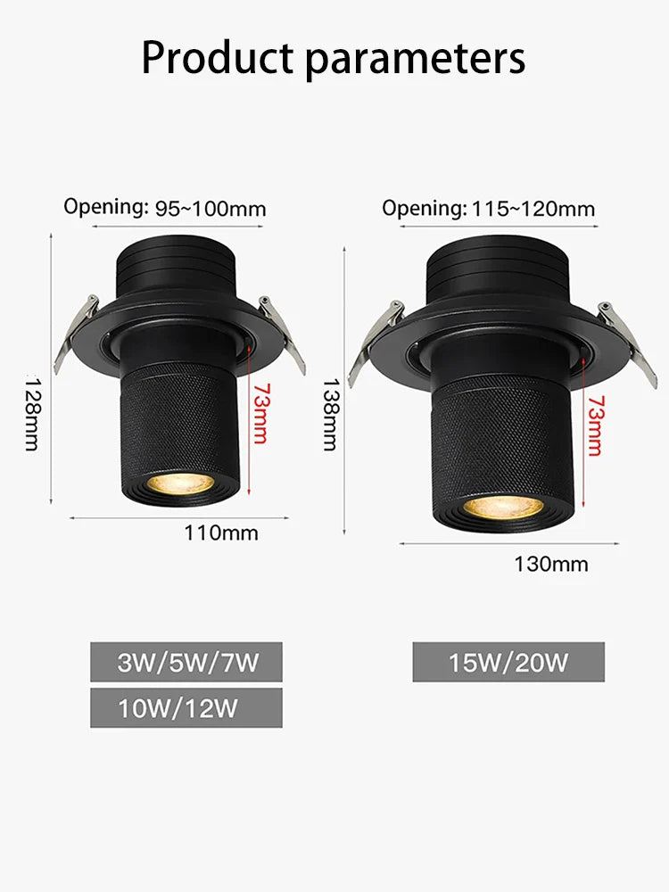 Spot Lumineux LED Encastrable COB Ultra Performant