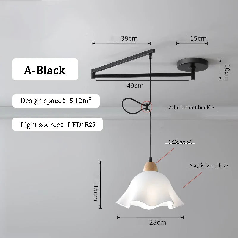 Lustres à bascule LED pour table à manger nordique