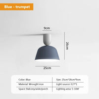 Plafonnier LED nordique en métal - Style Moderne