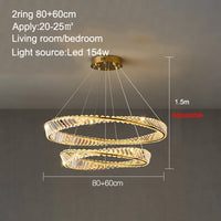 Lustre de plafond en cristal LED nordique de luxe pour salon et salle à manger