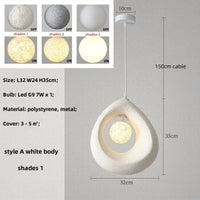 Nordique Suspension LED pour Salle à Manger - Collection Wabi Sabi