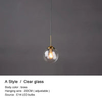 Lustre boule en verre design