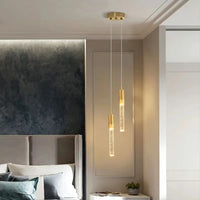 Suspension de luxe pour chambre moderne avec Led cristal