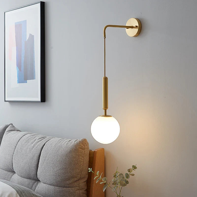 Applique murale LED en verre - Style minimaliste