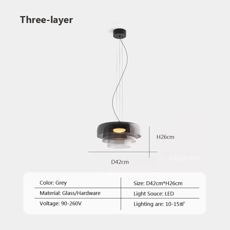 Lustre nordique en fil de verre pour une décoration moderne