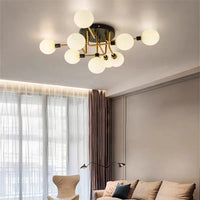 Plafonnier nordique en verre G9 LED pour intérieur moderne
