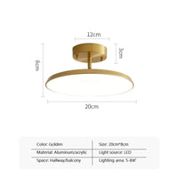 Plafonnier LED Rotatif Cuivre