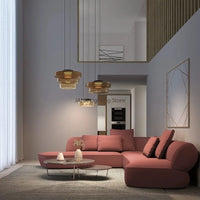 Lustre en verre italien minimaliste
