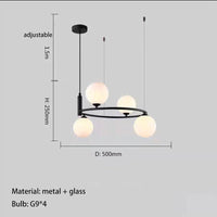 Lustre Nordique en Verre LED pour Décoration Maison - Collection Élégance Illuminée