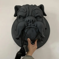 Applique murale vintage Bouledogue Charmant en résine