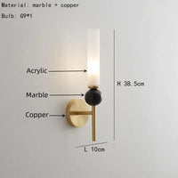 Applique Murale en Marbre Naturel Boule