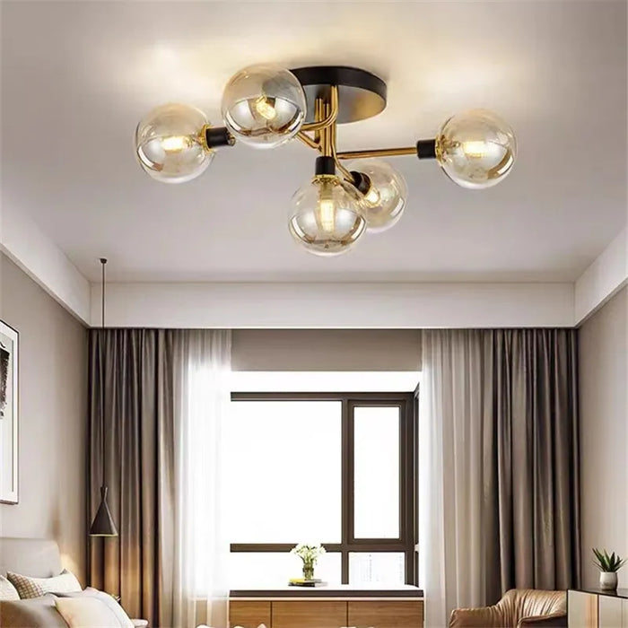 Plafonnier nordique en verre G9 LED pour intérieur moderne