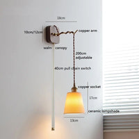 Applique Murale LED Noyer Cuivre - Élégance Moderne
