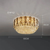 Plafonnier LED de Luxe en Cristal - Collection 2024