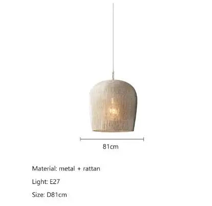 Suspension japonaise Wabi Sabi en rotin artisanal