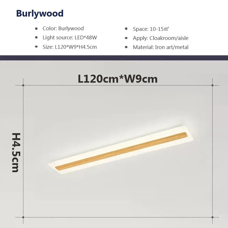 Plafonnier LED en Bois pour une Déco Élégante