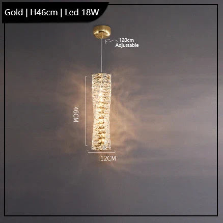 Lustre Led cristal K9 de luxeuspendu