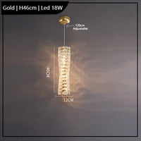 Lustre Led cristal K9 de luxeuspendu