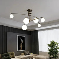 Lustre moderne nordique en verre avec luminaire suspendu en fer - Collection NordiGlass