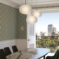 Lustre Nordique en Verre avec Suspension LED - Idéal pour une Décoration Tendance