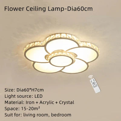 Plafonnier LED Fleur Chaude Romantique - Design Moderne et Éclairage Décoratif