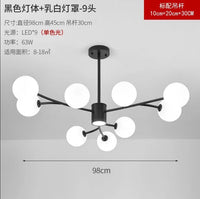 Lustre Nordique en Verre LED pour une Décoration de Cuisine Moderne