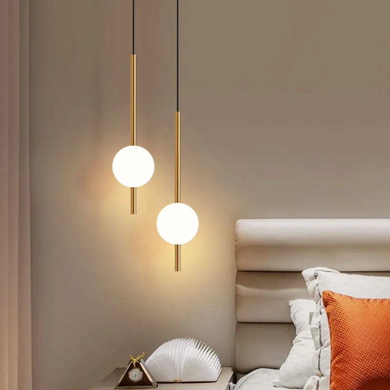Suspension LED Or et Globe