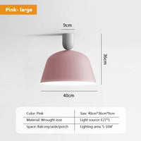 Plafonnier LED nordique en métal - Style Moderne
