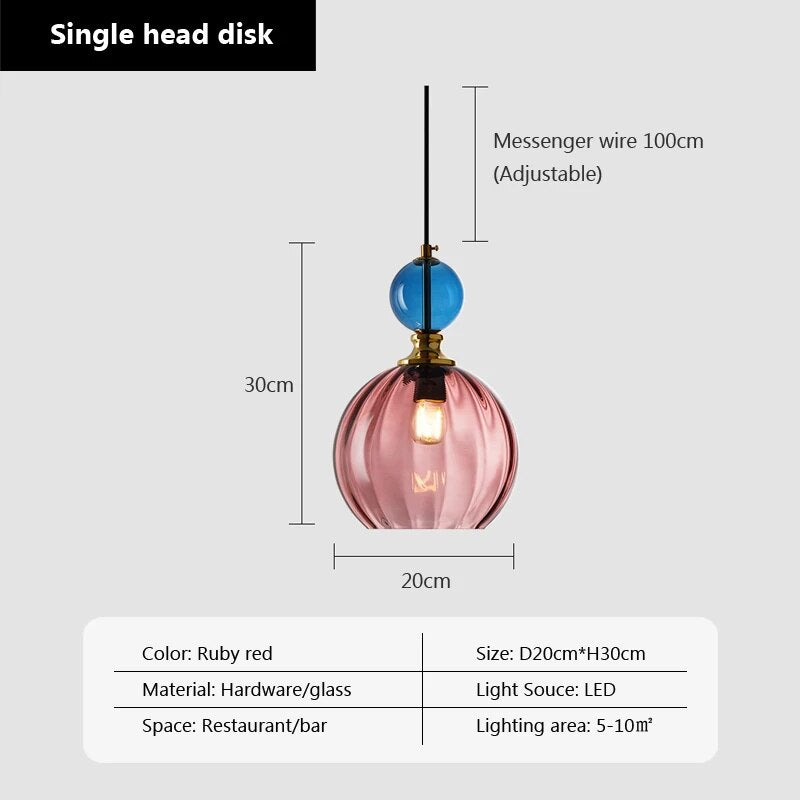 Suspension Bonbon en Verre pour une Déco Lumineuse