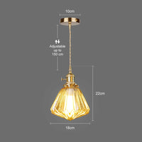 Suspension LED en verre moderne