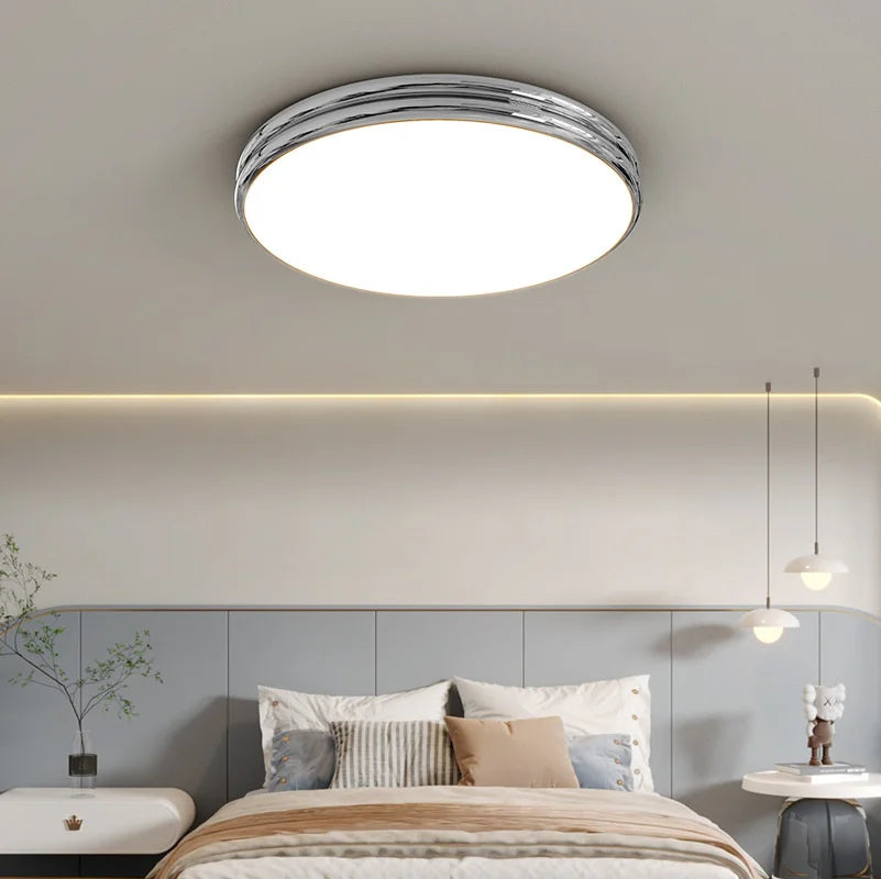 Plafonnier rond minimaliste LED pour éclairage intérieur