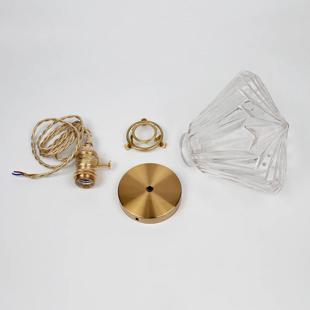 Suspension LED en verre moderne