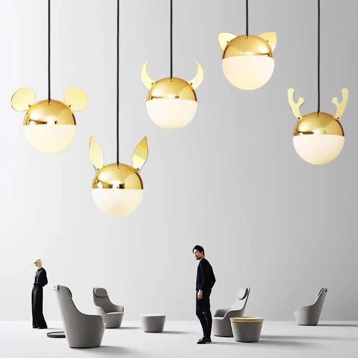 Lustre de dessin animé personnalisé et créatif : Style italien nordique de luxe