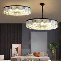 Lustre en Cristal LED Moderne Américain pour Salon Salle à Manger Villa