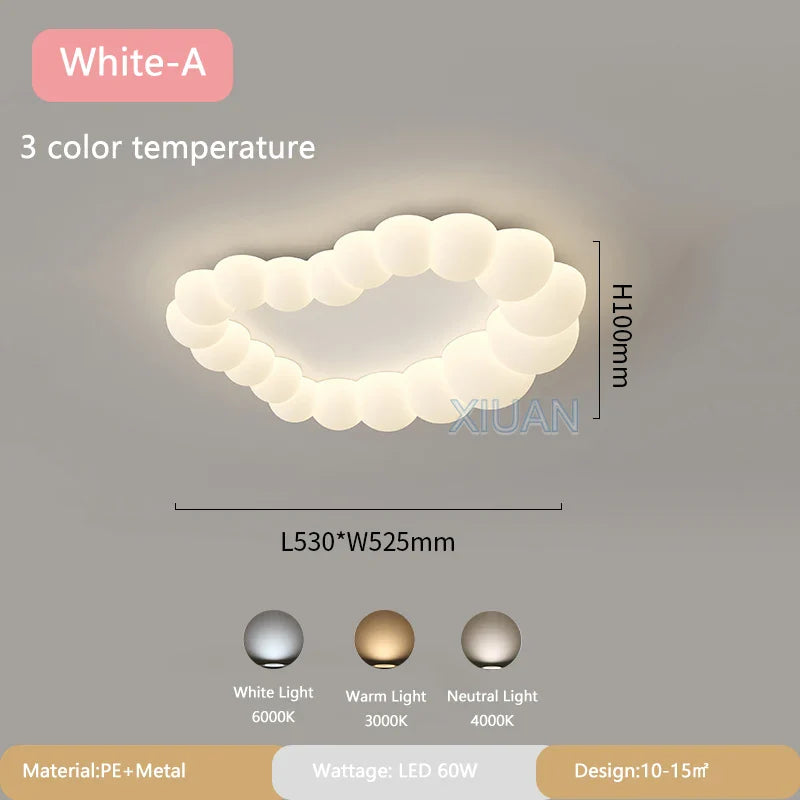 Plafonnier Nordique Design à Bulles Luminaire Décoratif - Idéal pour la Chambre