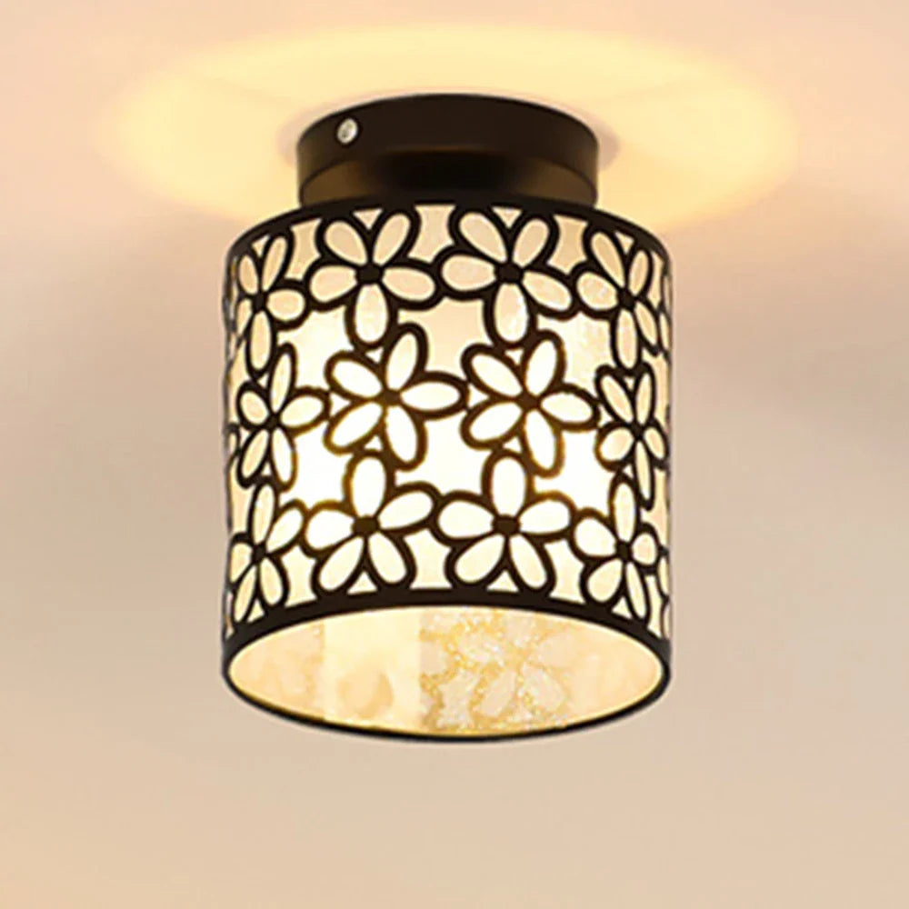 Plafonnier nordique moderne avec imprimé floral - Éclairage artistique et décoration