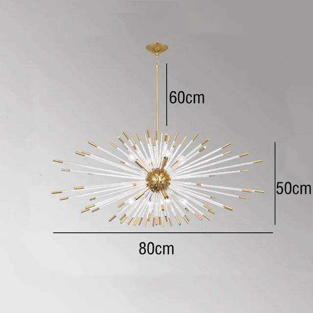 Lustre de Luxe Nouveau : Design Cristal Pissenlit LED Suspendu