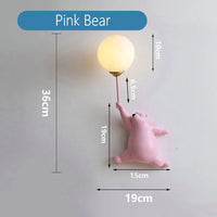 Applique murale LED Ours Lumineux