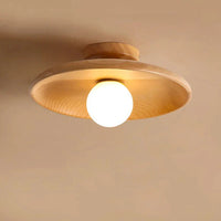 Plafonnier LED Nordique en Bois